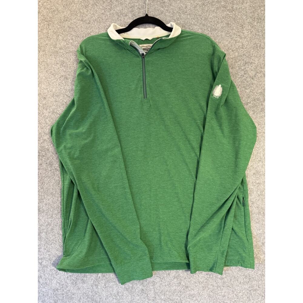 Straight Down Golf 1/4 Zip Pullover Green
